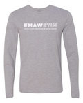 Next Level Unisex Cotton Long Sleeve T-Shirt Heather Grey front mockup