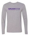Next Level Unisex Cotton Long Sleeve T-Shirt Heather Grey front mockup