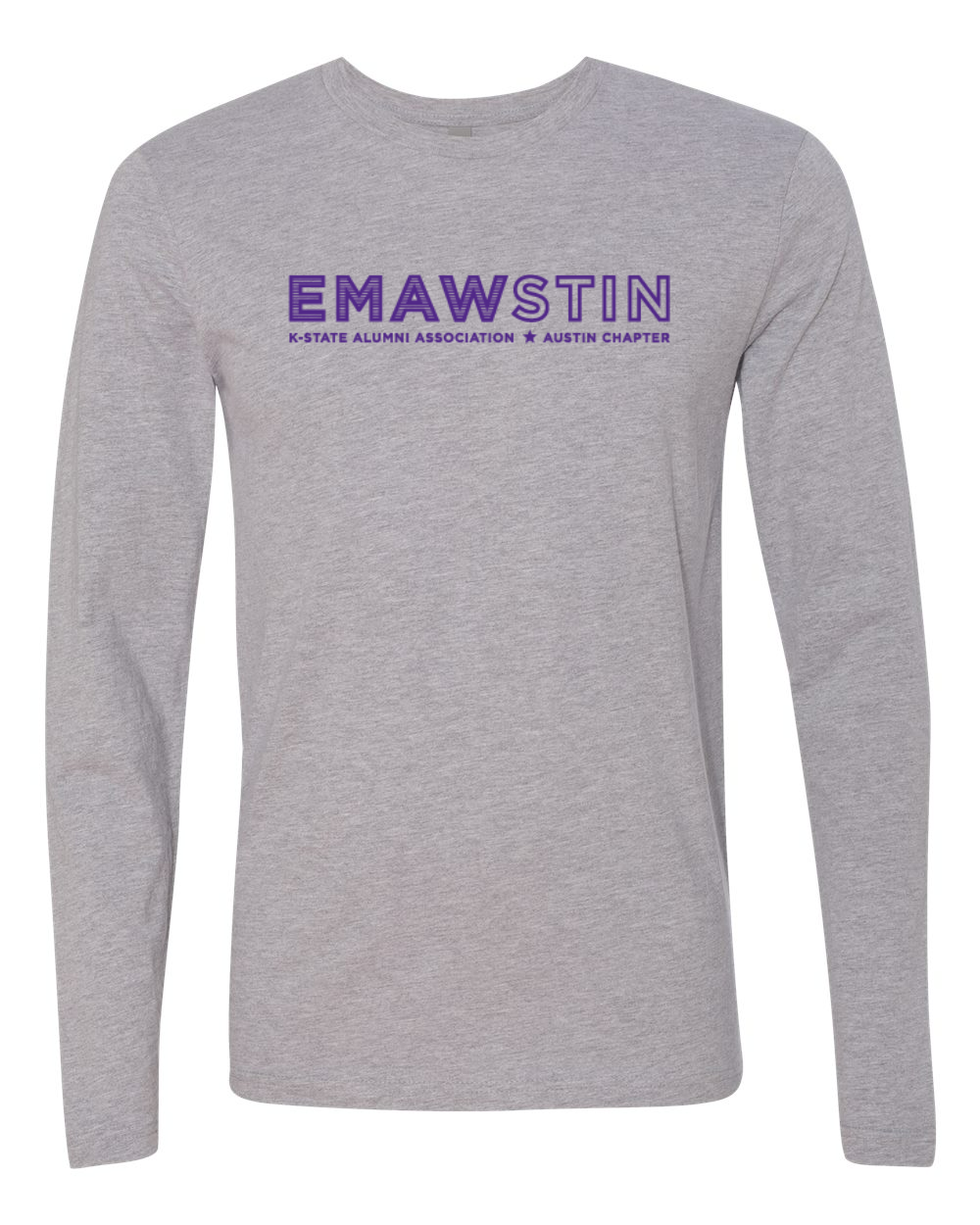 Next Level Unisex Cotton Long Sleeve T-Shirt Heather Grey front mockup