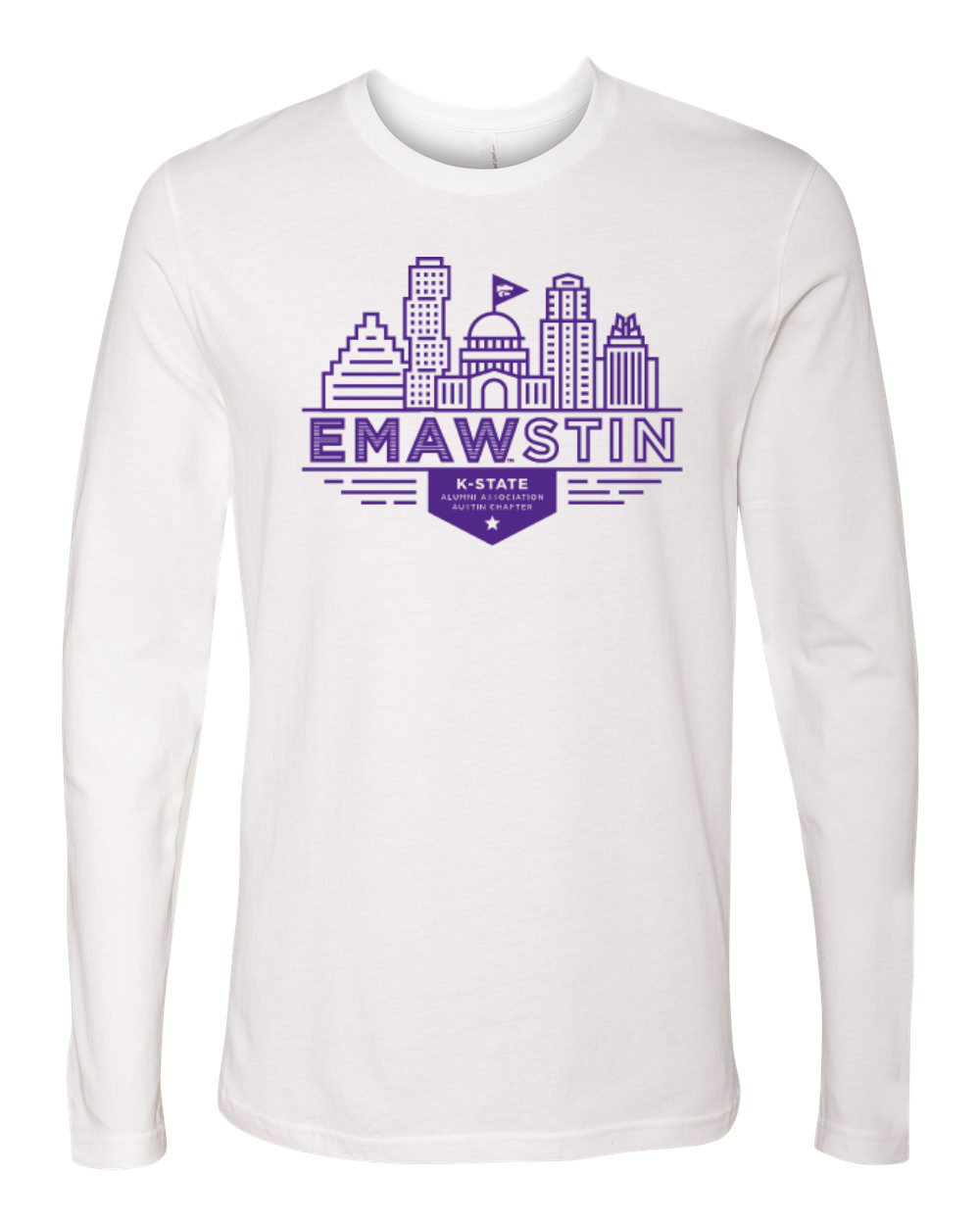 Next Level Unisex Cotton Long Sleeve T-Shirt White front mockup