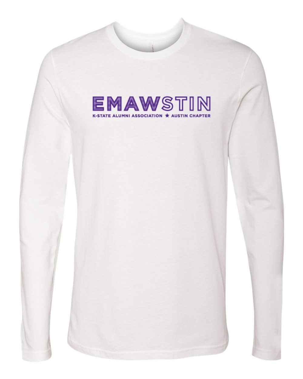 Next Level Unisex Cotton Long Sleeve T-Shirt White front mockup