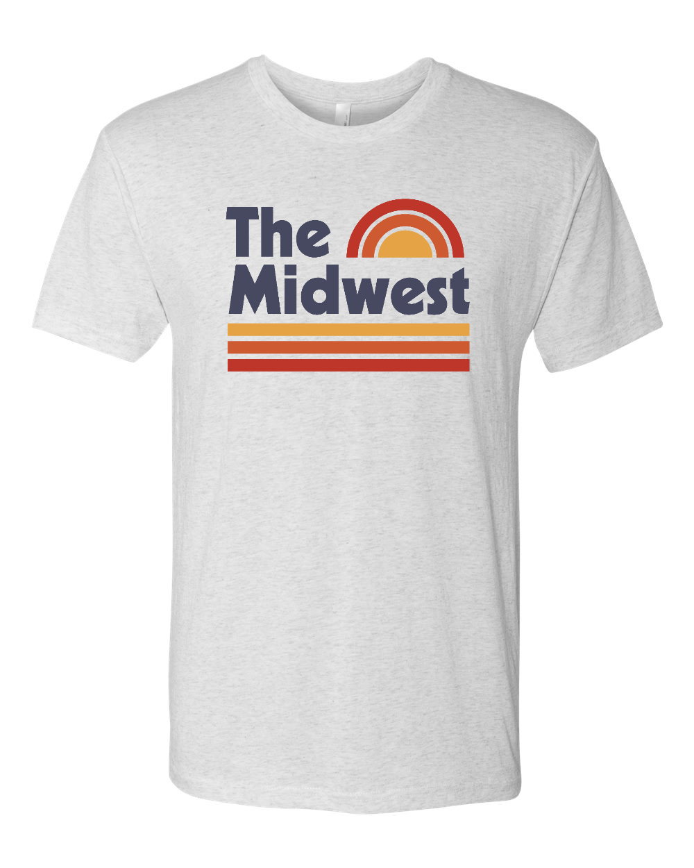 Next Level Unisex Triblend T-Shirt Heather White front mockup
