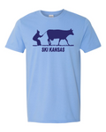 Gildan Unisex Softstyle® T-Shirt Carolina Blue front mockup