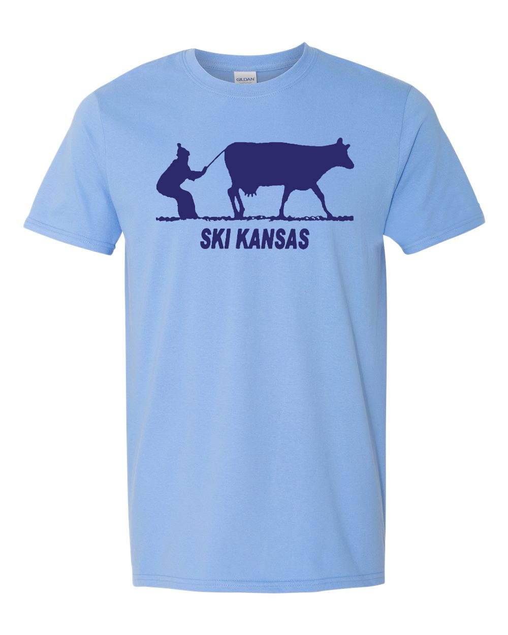 Gildan Unisex Softstyle® T-Shirt Carolina Blue front mockup