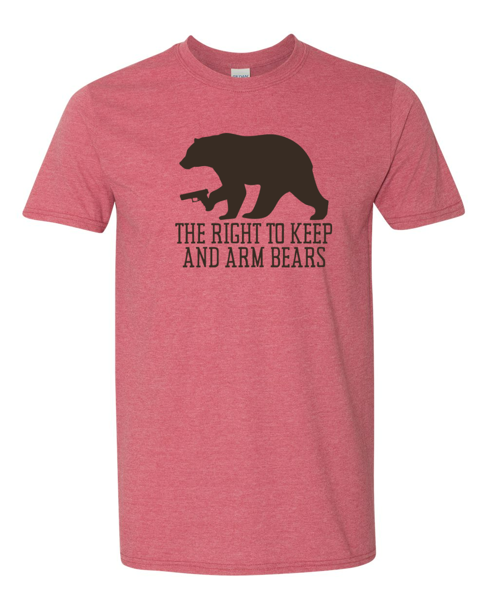 Gildan Unisex Softstyle® T-Shirt Heather Cardinal Red front mockup