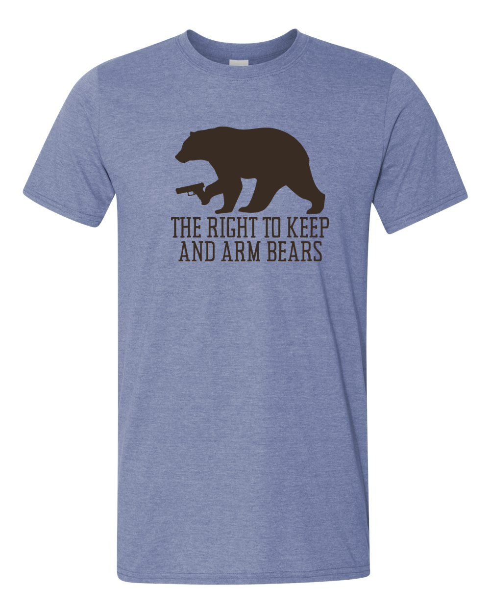 Gildan Unisex Softstyle® T-Shirt Heather Indigo front mockup