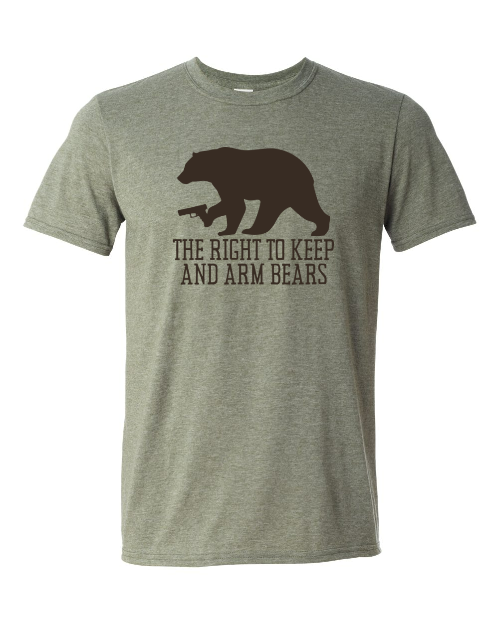 Gildan Unisex Softstyle® T-Shirt Heather Military Green front mockup