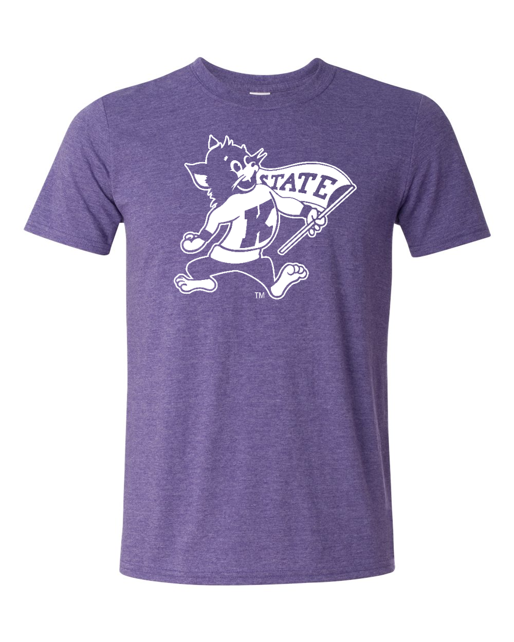 Gildan Unisex Softstyle® T-Shirt Heather Purple front mockup