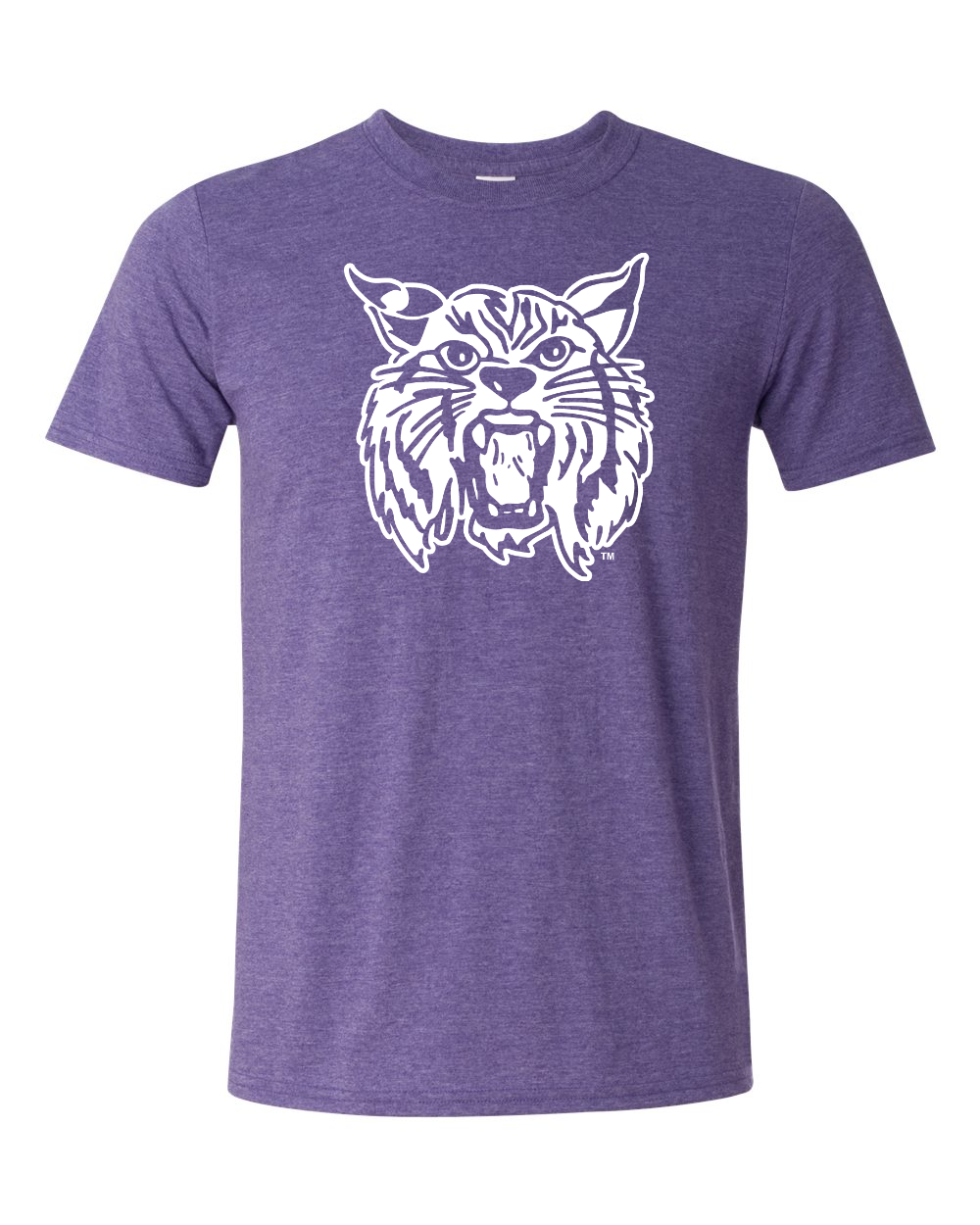 Gildan Unisex Softstyle® T-Shirt Heather Purple front mockup