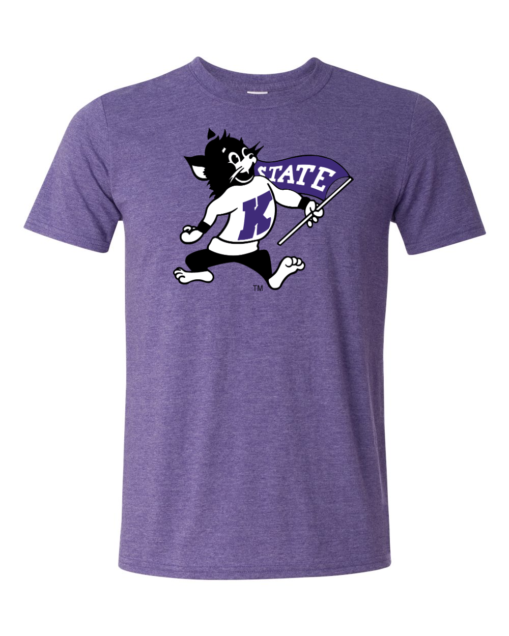 Gildan Unisex Softstyle® T-Shirt Heather Purple front mockup
