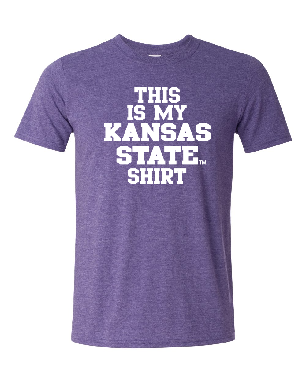 Gildan Unisex Softstyle® T-Shirt Heather Purple front mockup