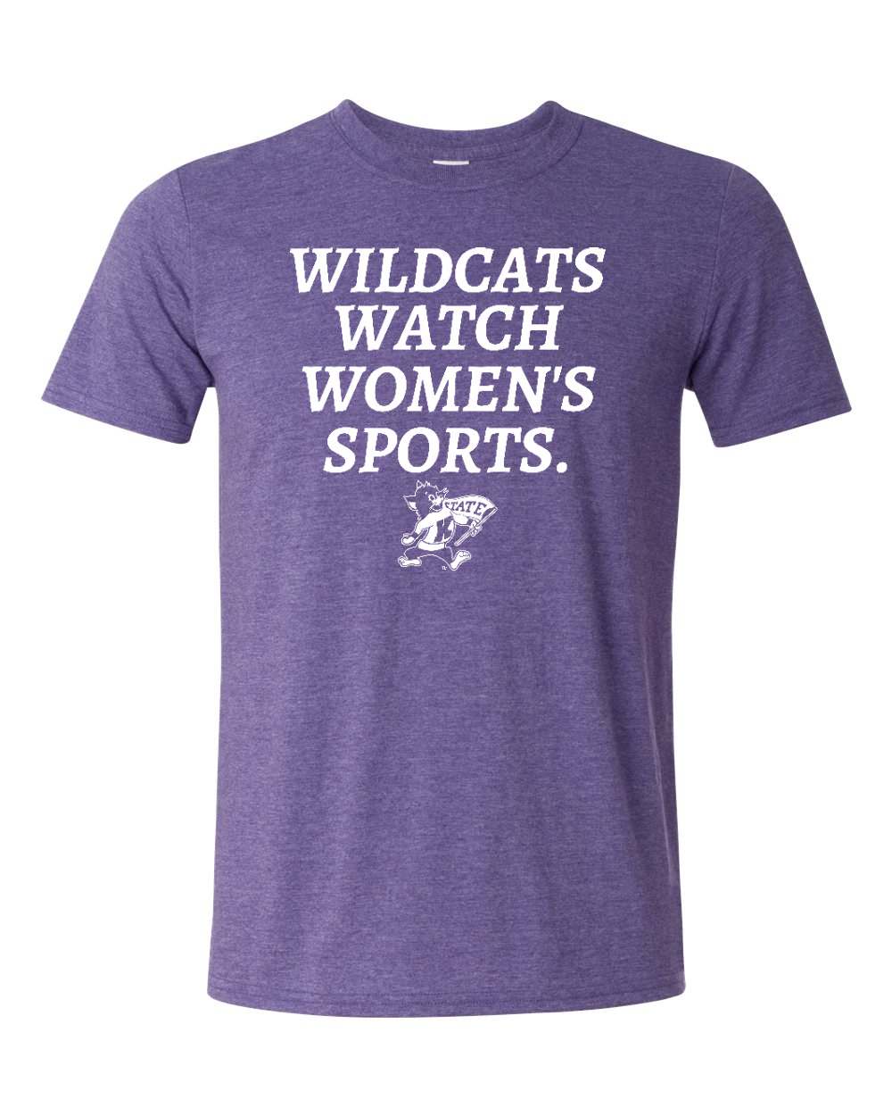 Gildan Unisex Softstyle® T-Shirt Heather Purple front mockup