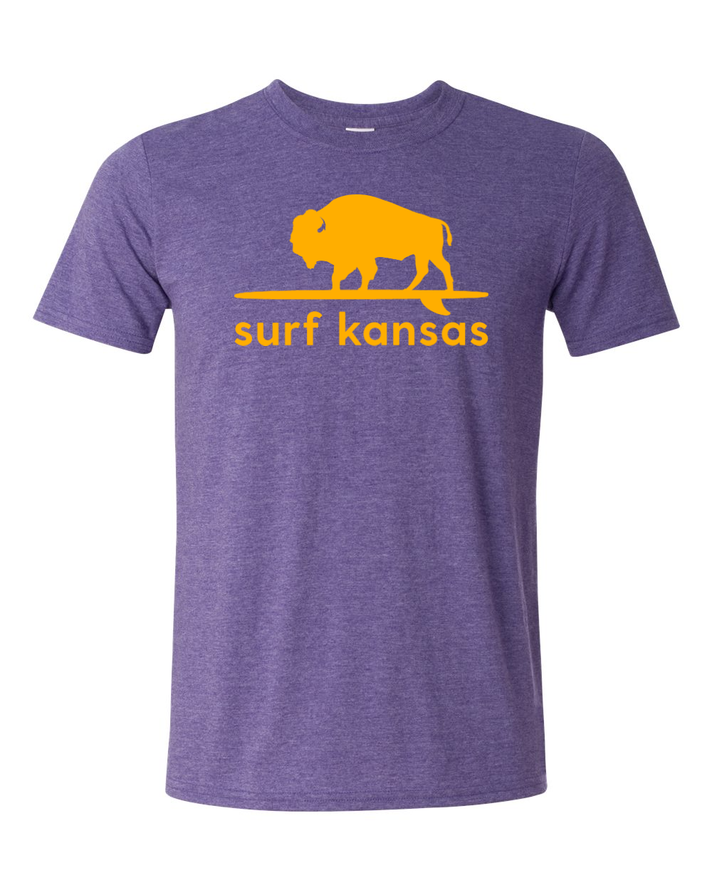 Gildan Unisex Softstyle® T-Shirt Heather Purple front mockup