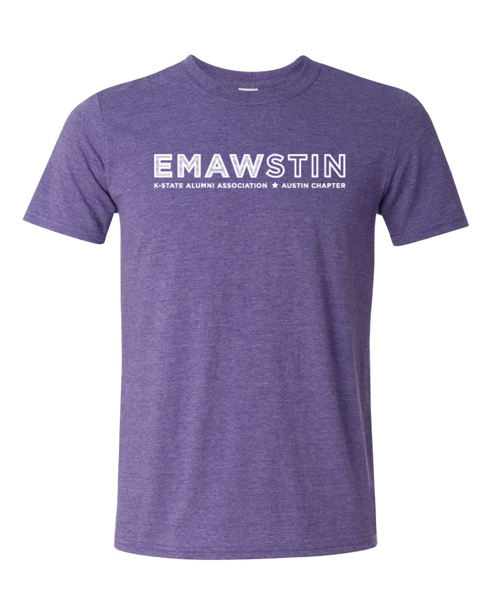 Gildan Unisex Softstyle® T-Shirt Heather Purple front mockup
