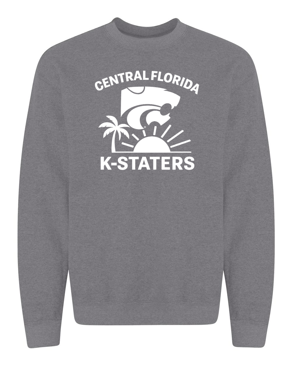 Gildan Unisex Heavy Blend™ Crewneck Sweatshirt Graphite Heather front mockup