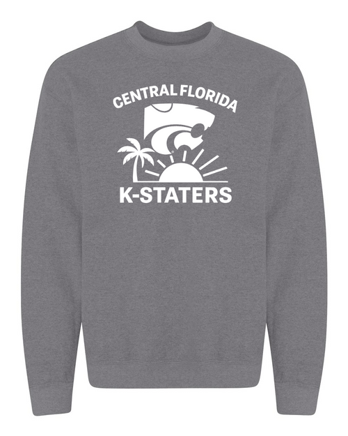 Gildan Unisex Heavy Blend™ Crewneck Sweatshirt Graphite Heather front mockup