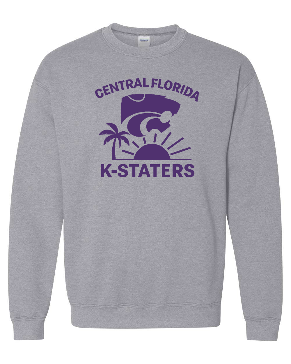 Gildan Unisex Heavy Blend™ Crewneck Sweatshirt Sport Grey front mockup