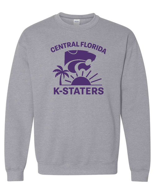 Gildan Unisex Heavy Blend™ Crewneck Sweatshirt Sport Grey front mockup