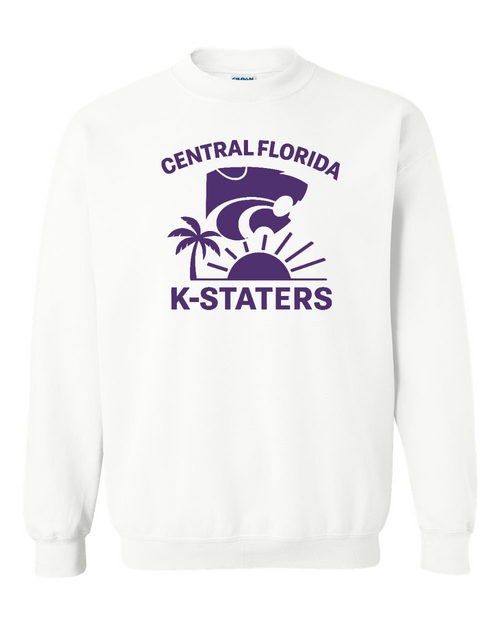 Gildan Unisex Heavy Blend™ Crewneck Sweatshirt White front mockup