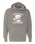 Comfort Colors Unisex Garment-Dyed Hooded Sweatshirt Grey front mockup