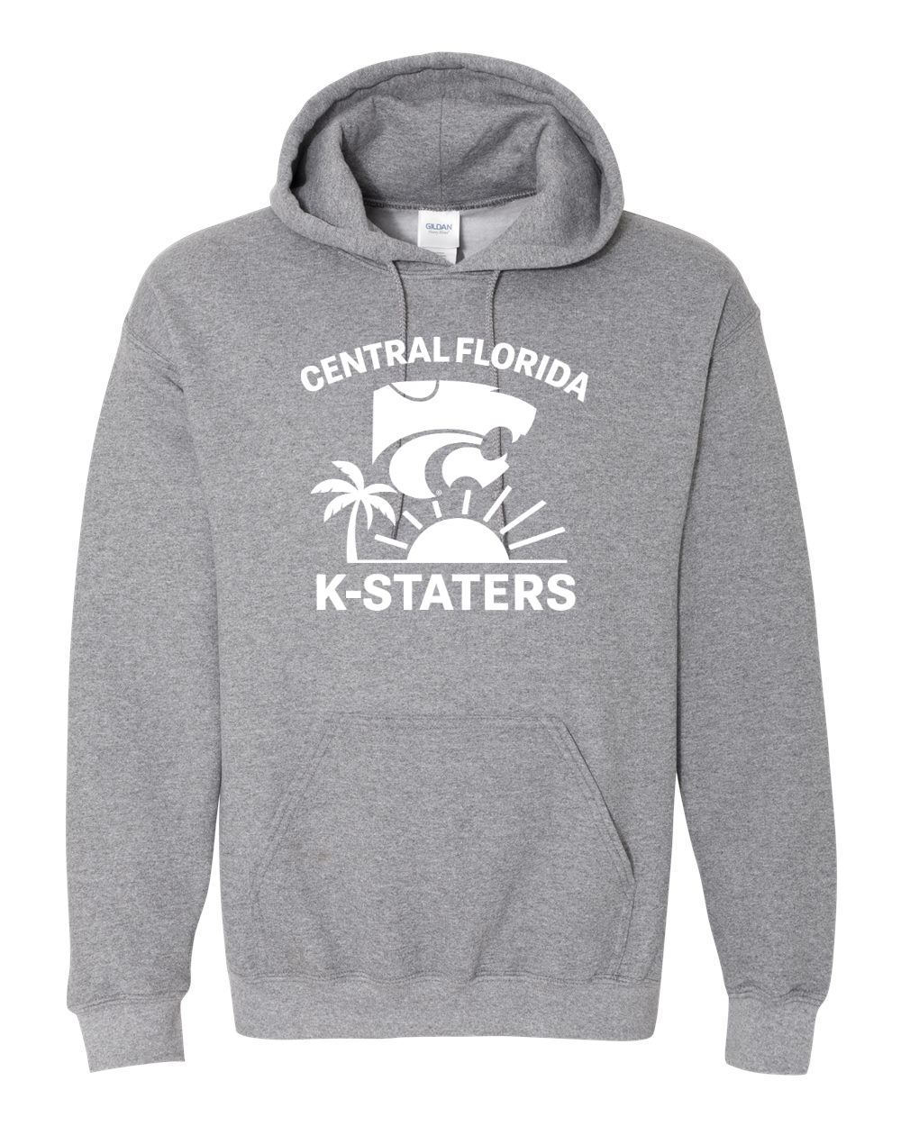 Gildan Unisex Heavy Blend™ Hooded Sweatshirt Graphite Heather front mockup
