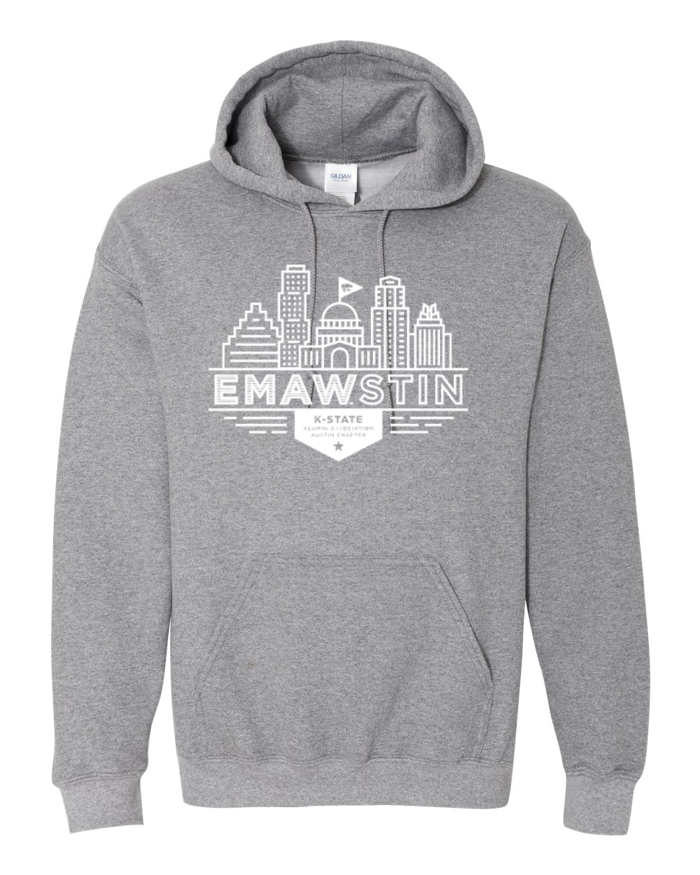 Gildan Unisex Heavy Blend™ Hooded Sweatshirt Graphite Heather front mockup