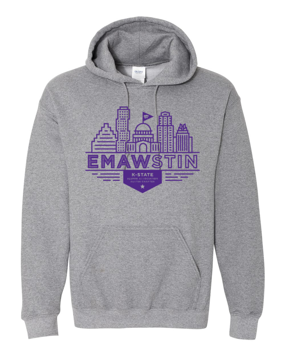 Gildan Unisex Heavy Blend™ Hooded Sweatshirt Graphite Heather front mockup