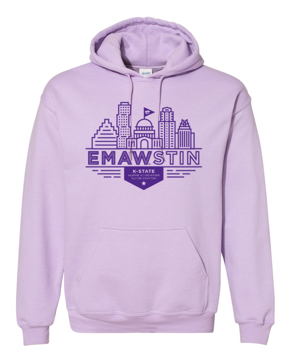 Gildan Unisex Heavy Blend™ Hooded Sweatshirt Orchid front mockup