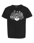 Comfort Colors Youth Garment-Dyed Heavyweight T-Shirt Black front mockup