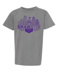 Comfort Colors Youth Garment-Dyed Heavyweight T-Shirt Grey front mockup