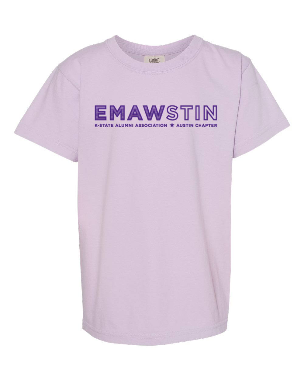 Comfort Colors Youth Garment-Dyed Heavyweight T-Shirt Orchid front mockup