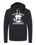 Next Level Unisex Santa Barbara Hoodie Sweatshirt Black front mockup