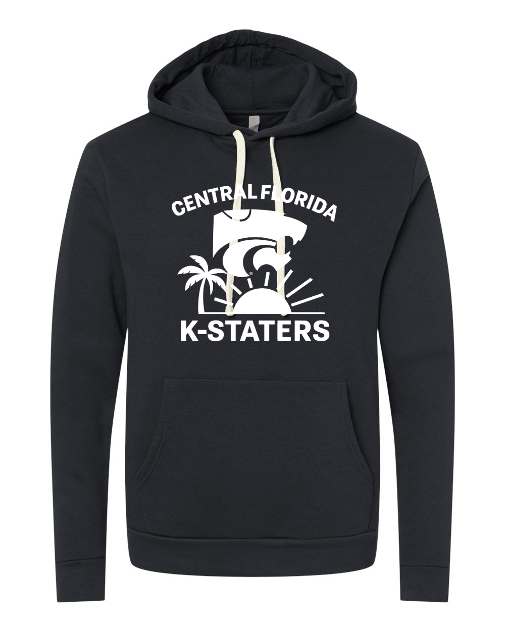 Next Level Unisex Santa Barbara Hoodie Sweatshirt Black front mockup