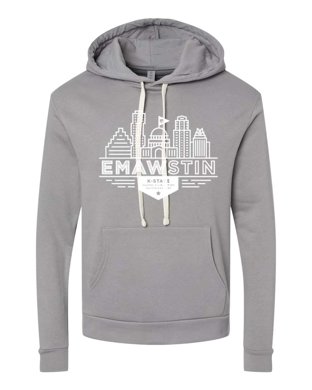 Next Level Unisex Santa Barbara Hoodie Sweatshirt Lead Grey front mockup