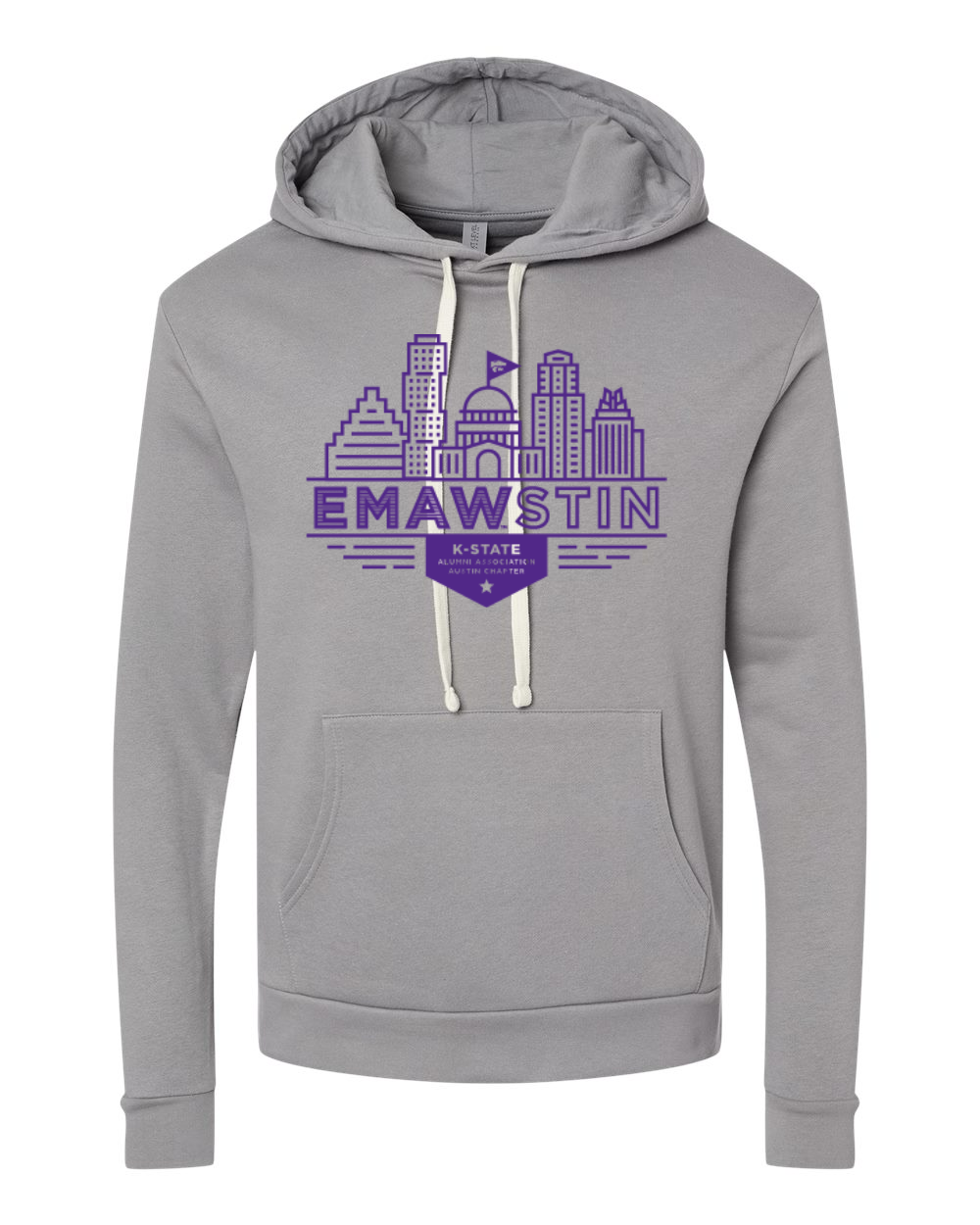 Next Level Unisex Santa Barbara Hoodie Sweatshirt Lead Grey front mockup